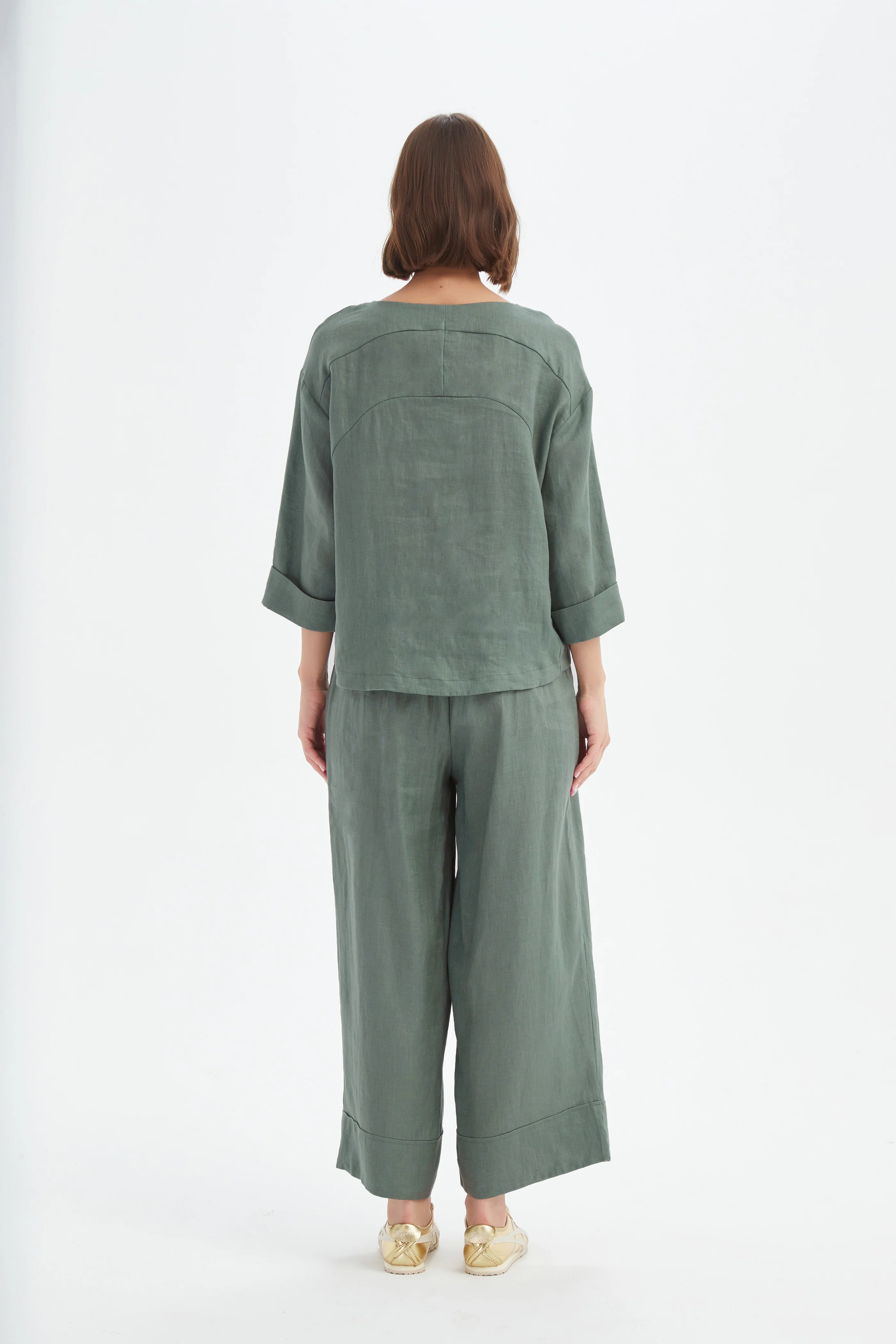 Pleat Hem Top - Petrol