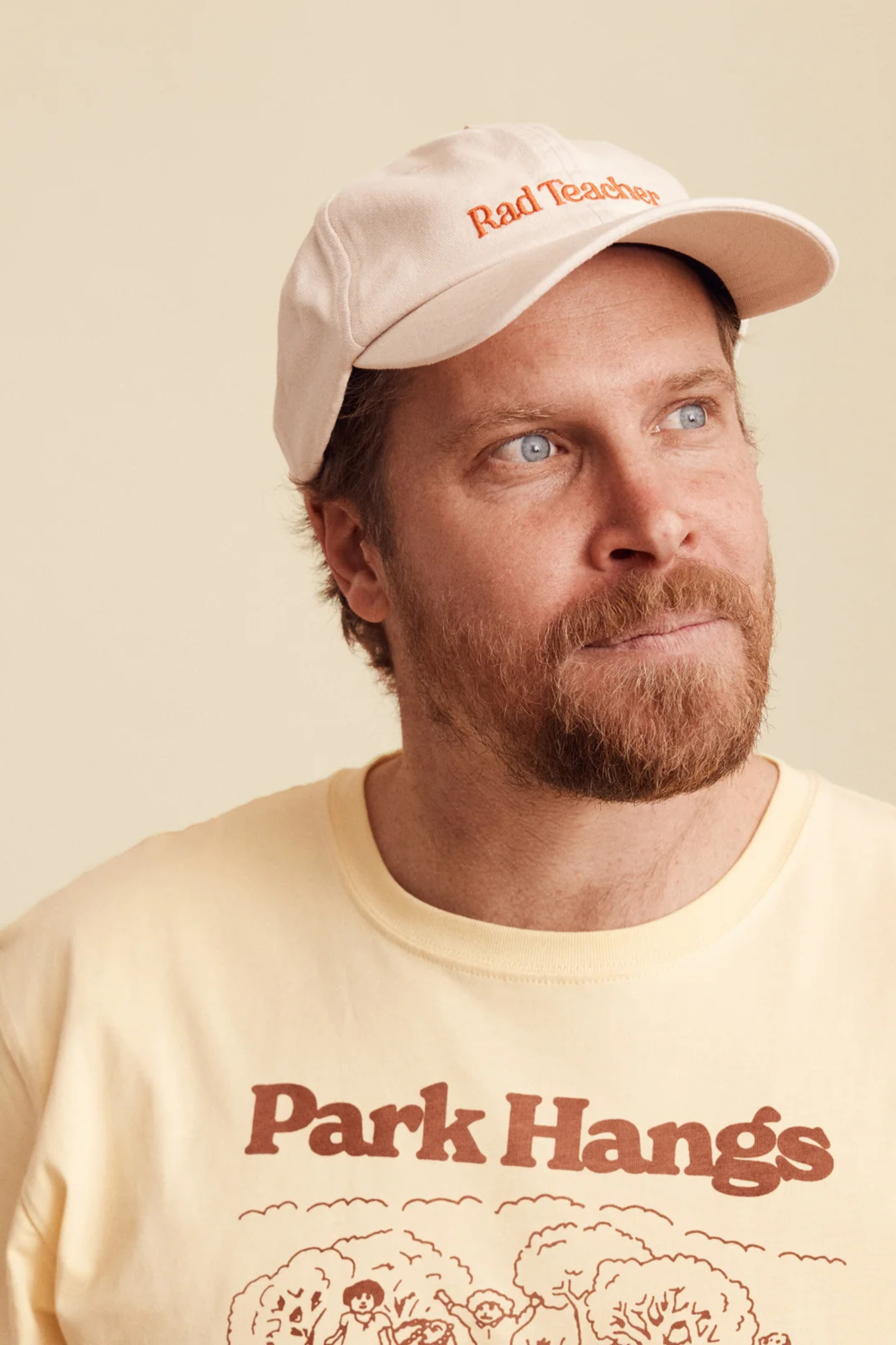 Rad Teacher Baseball Cap - Ecru