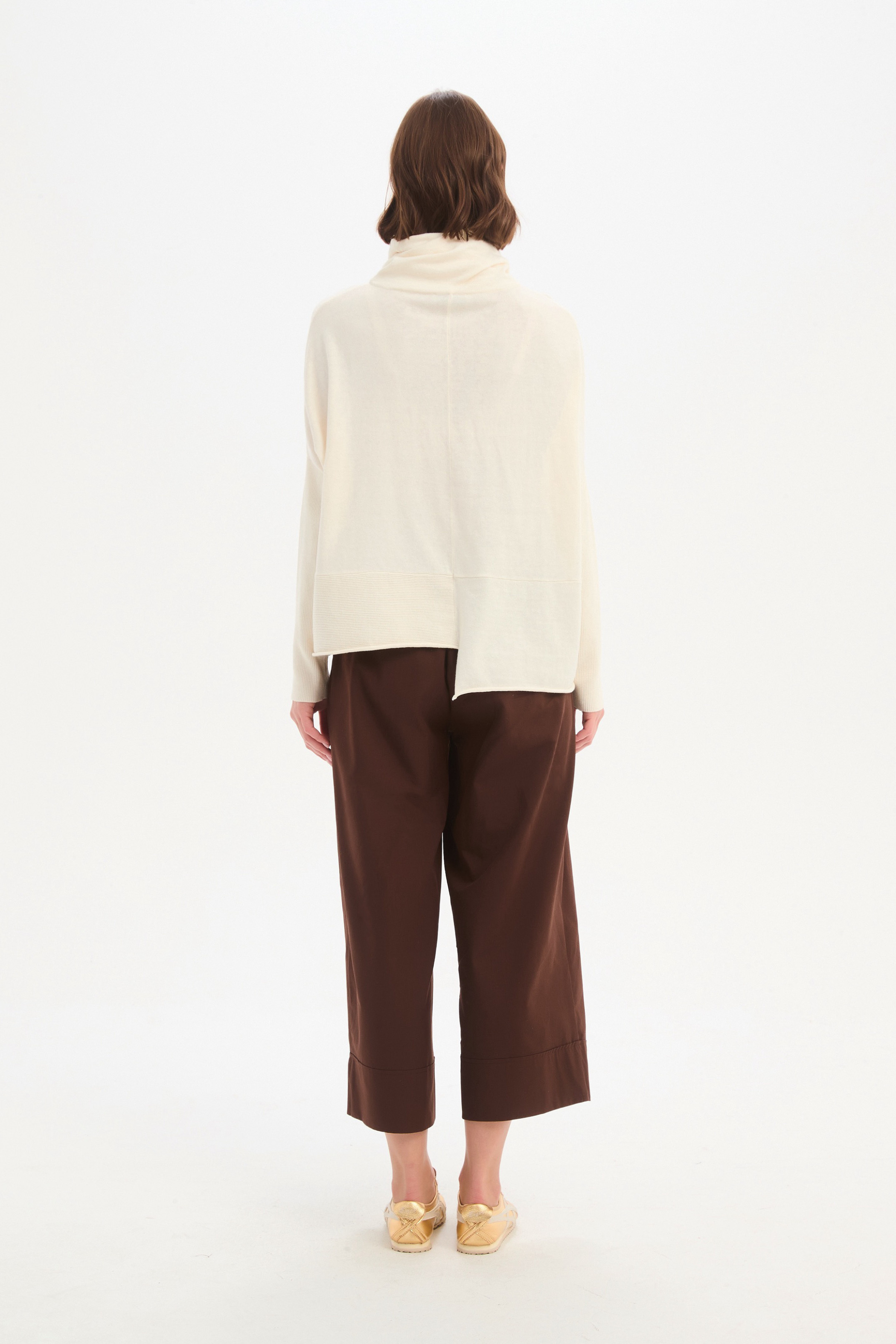 Roll Hem Pocket Knit - Cream