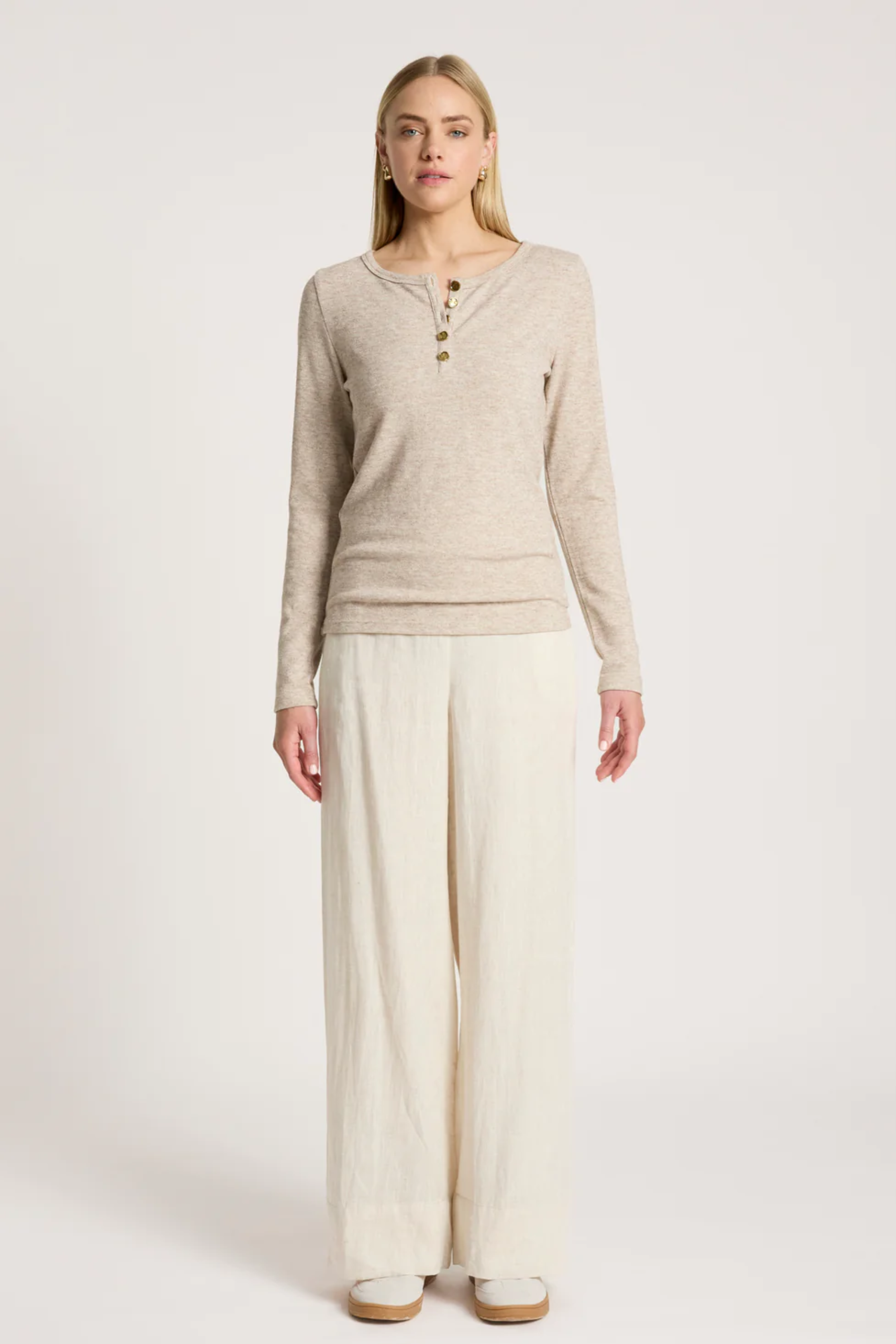 Rumi Long Sleeve Top - Bisque