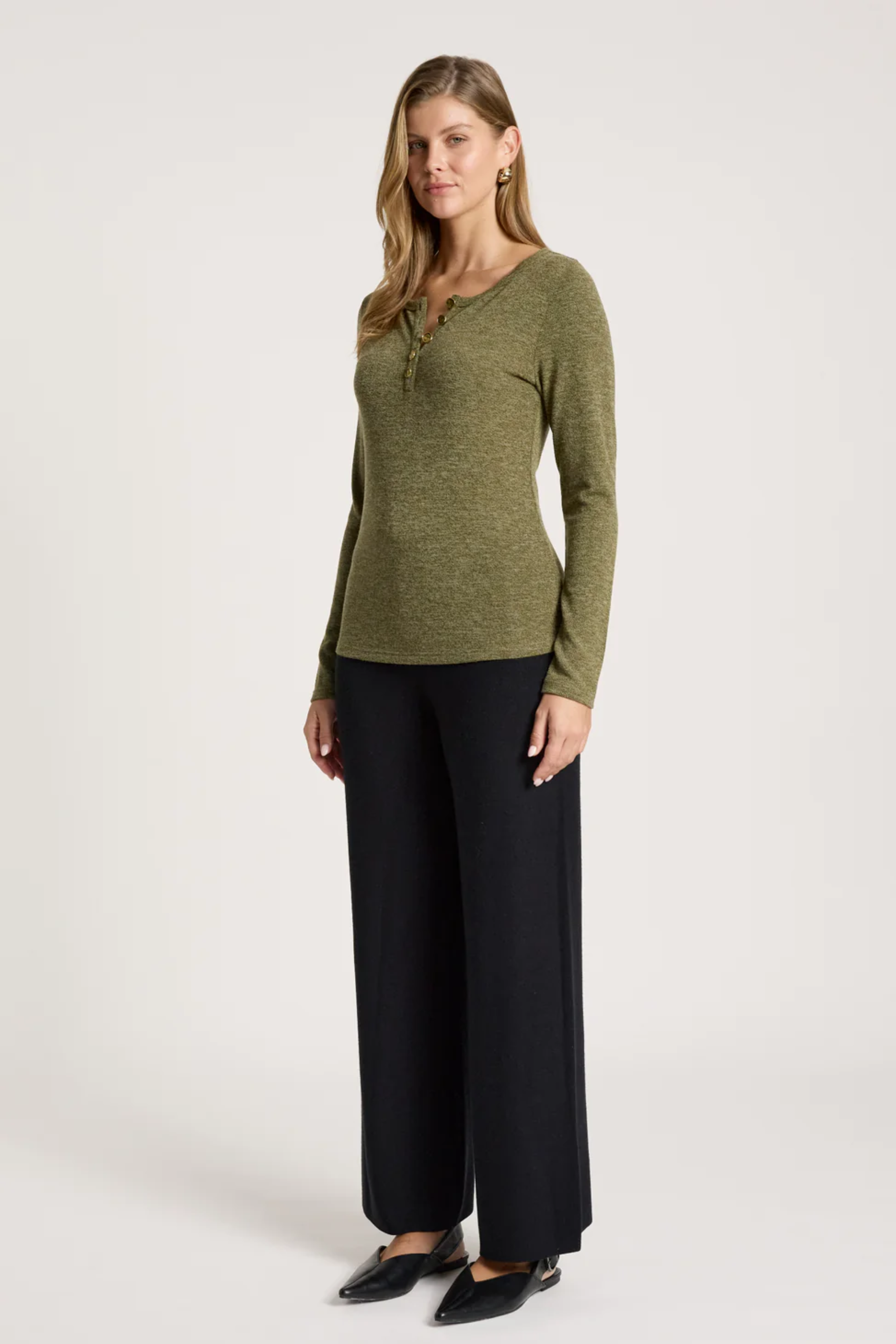 Rumi Long Sleeve Top - Olive