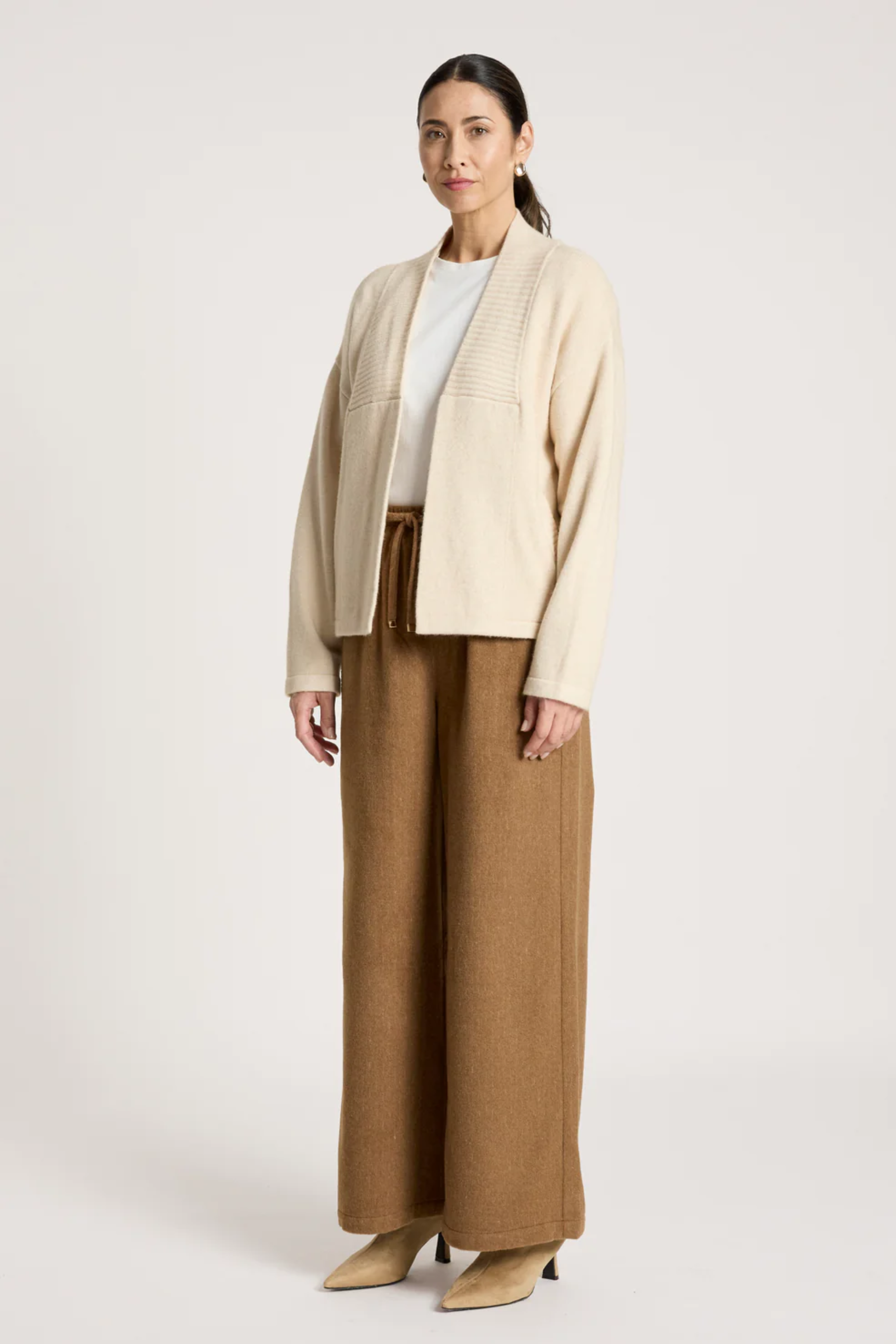 Samira Crop Cardigan - Bisque