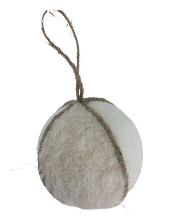 Felt Ball Ornament - Natural