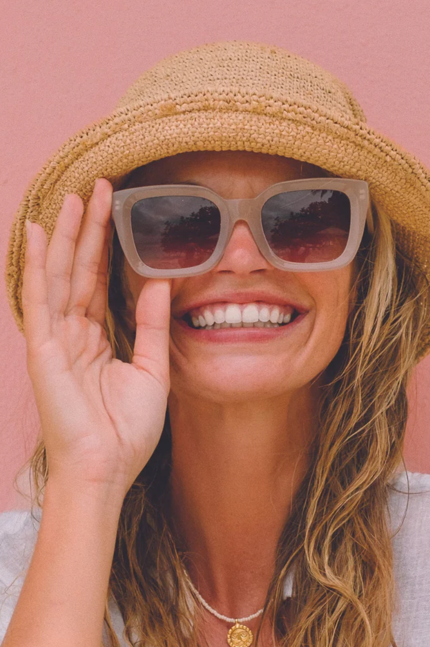 Sito Sunglasses 'Harlow' - Cream/Rosewood