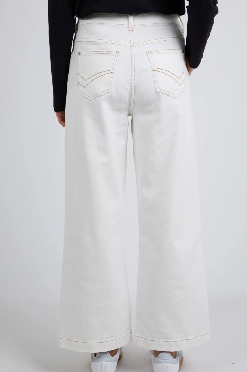 Elm Izzy Wide Leg Jean - Vintage White