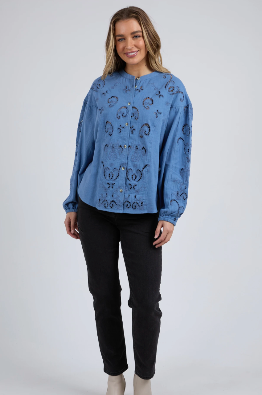 Foxwood Marlow Blouse - Blue