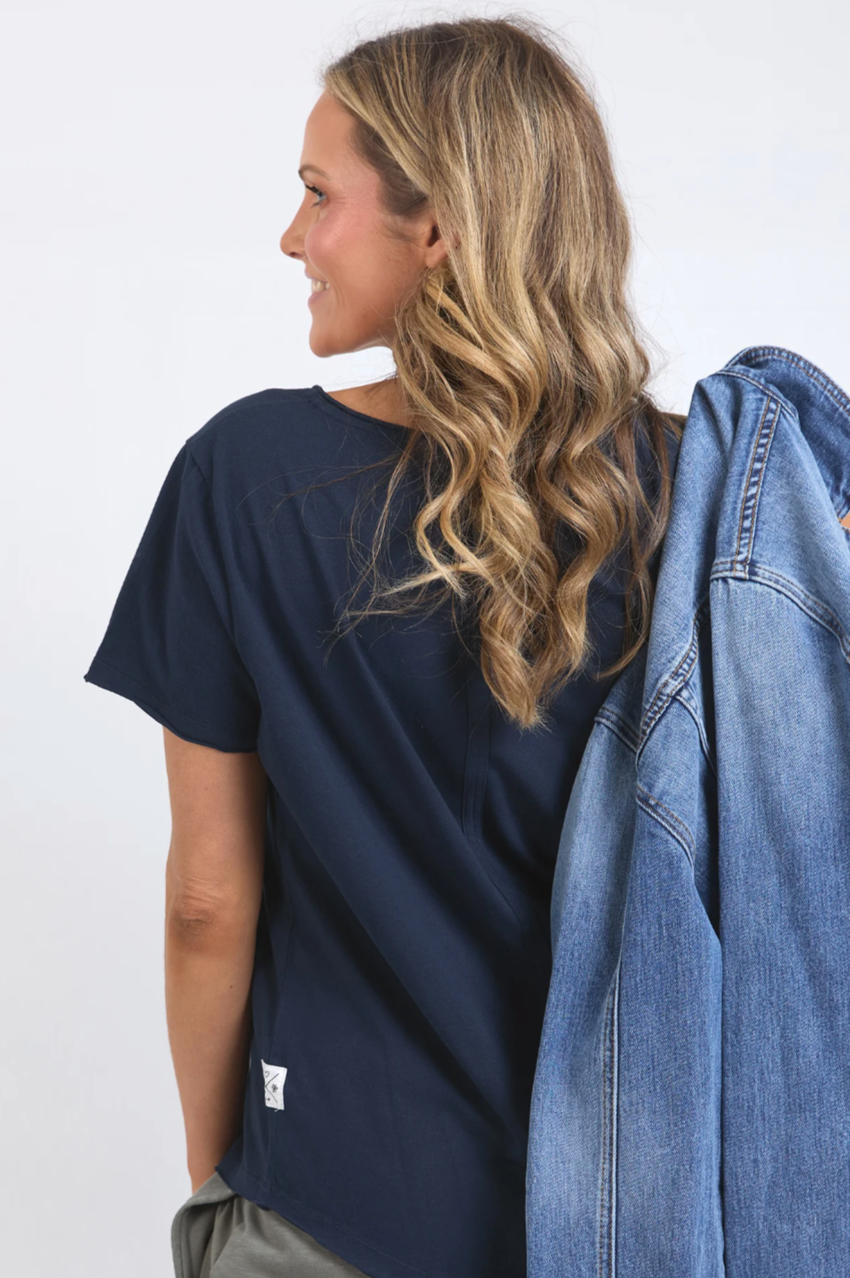 Elm Pima Vee Tee - Navy