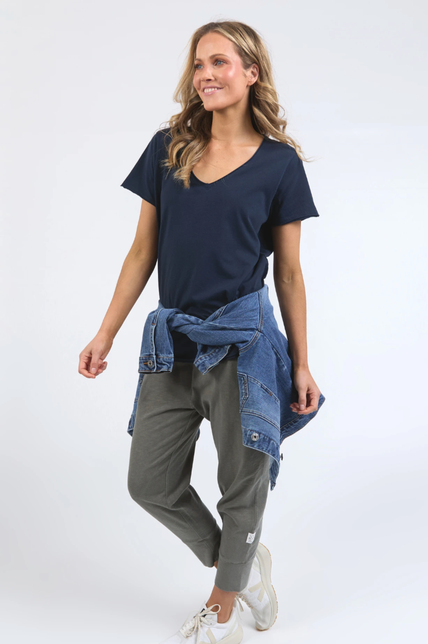 Elm Pima Vee Tee - Navy