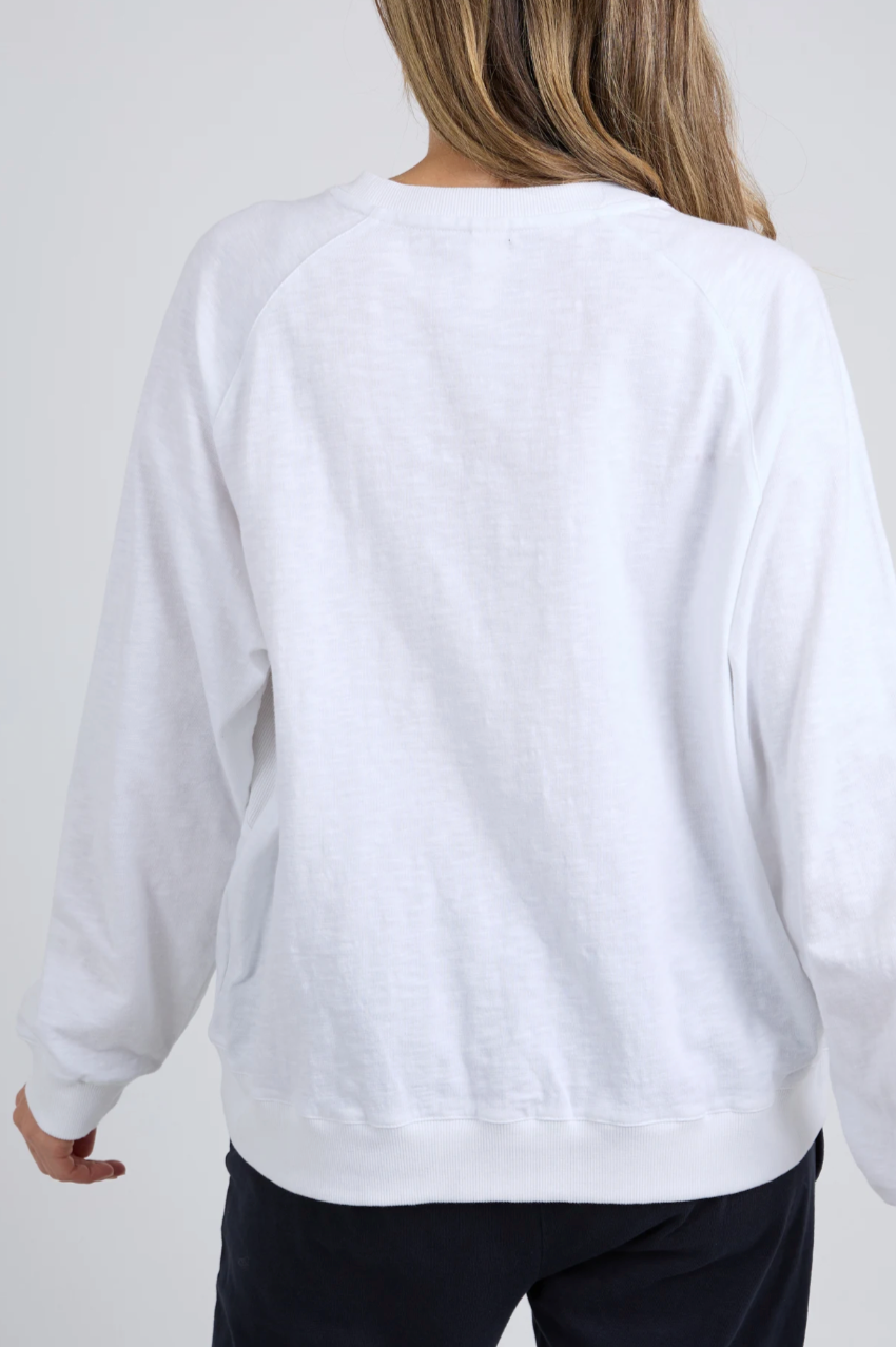 Elm Kinsley L/S Sweat - White