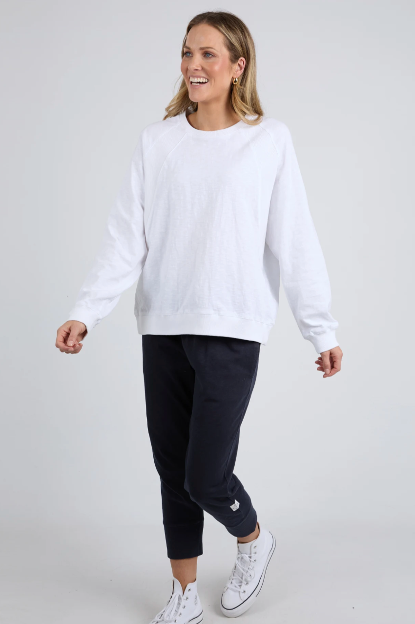 Elm Kinsley L/S Sweat - White