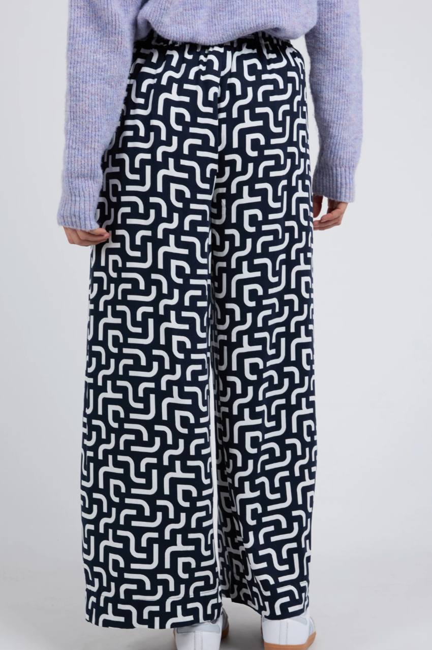 Elm Gemma Geo Pant - Navy