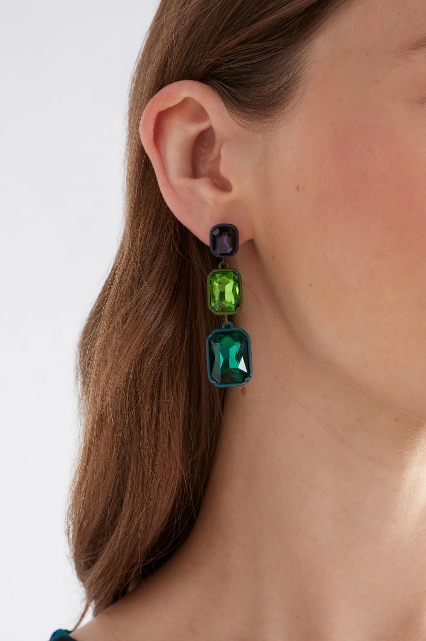 Elk Jule Long Drop Earring - Teal