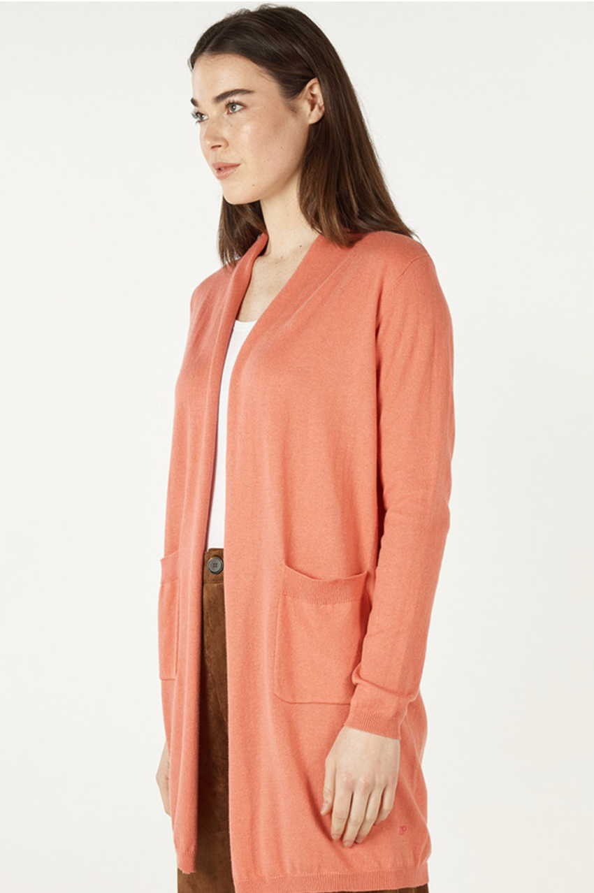 Zaket & Plover Essential LL Cardi - Guava