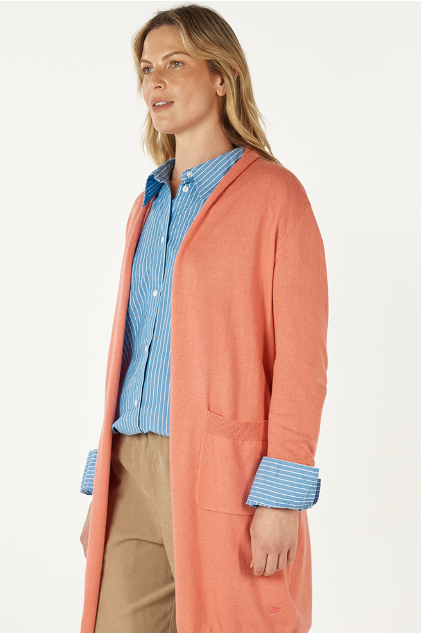 Zaket & Plover Essential LL Cardi - Guava