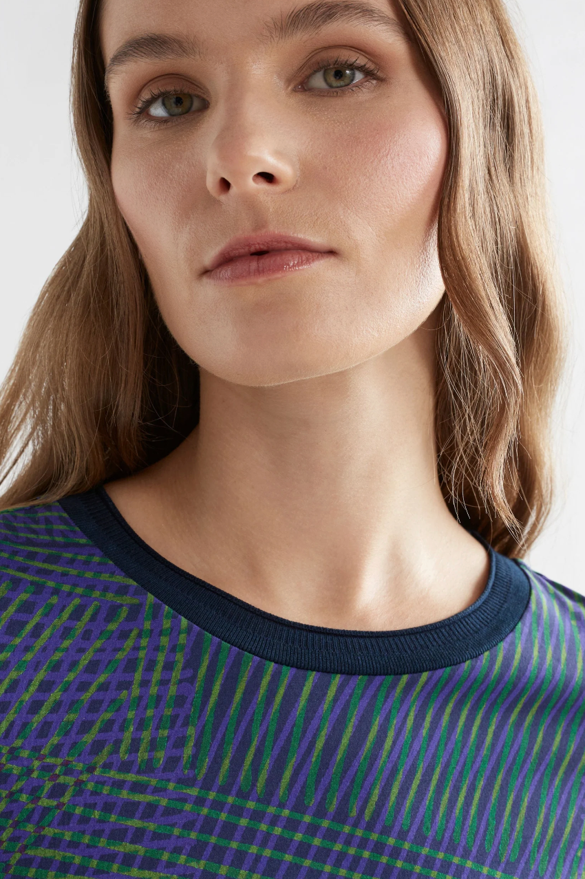 Elk Hanen Jersey Dress - Lineal Print