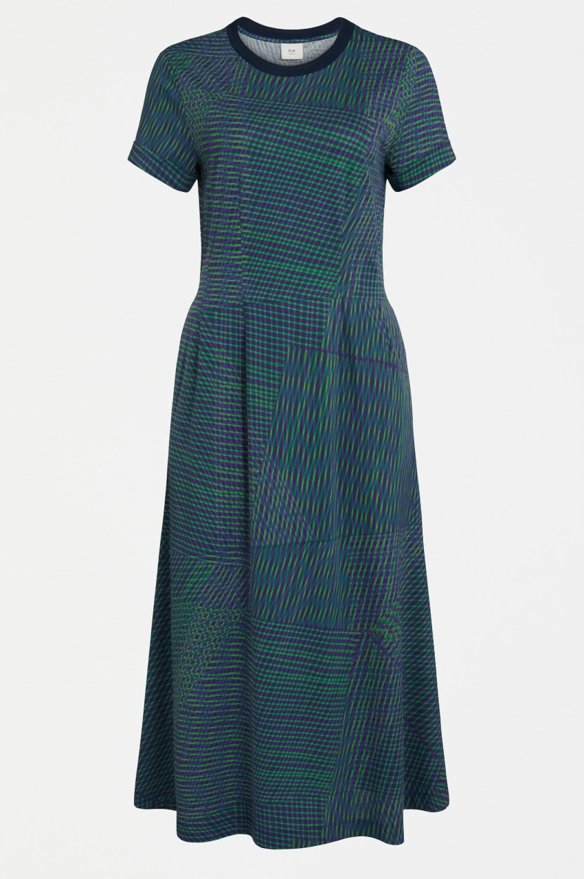 Elk Hanen Jersey Dress - Lineal Print