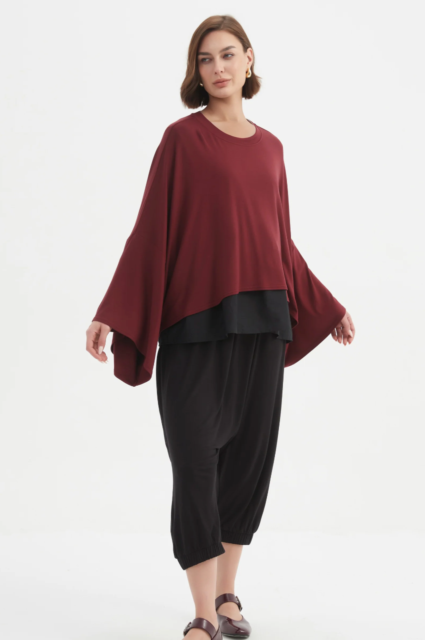 Winter Jersey Layer Top - Wine