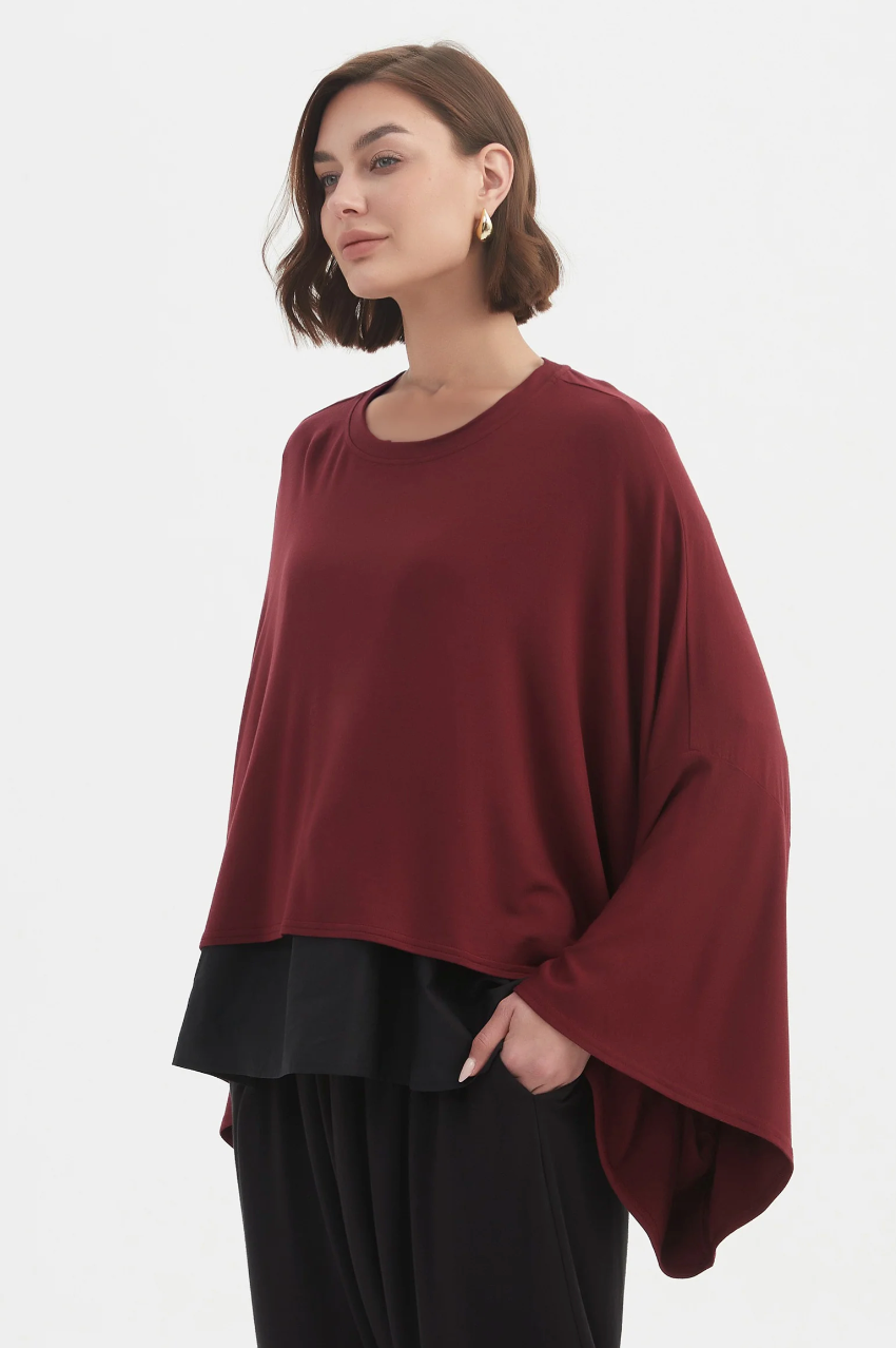 Winter Jersey Layer Top - Wine
