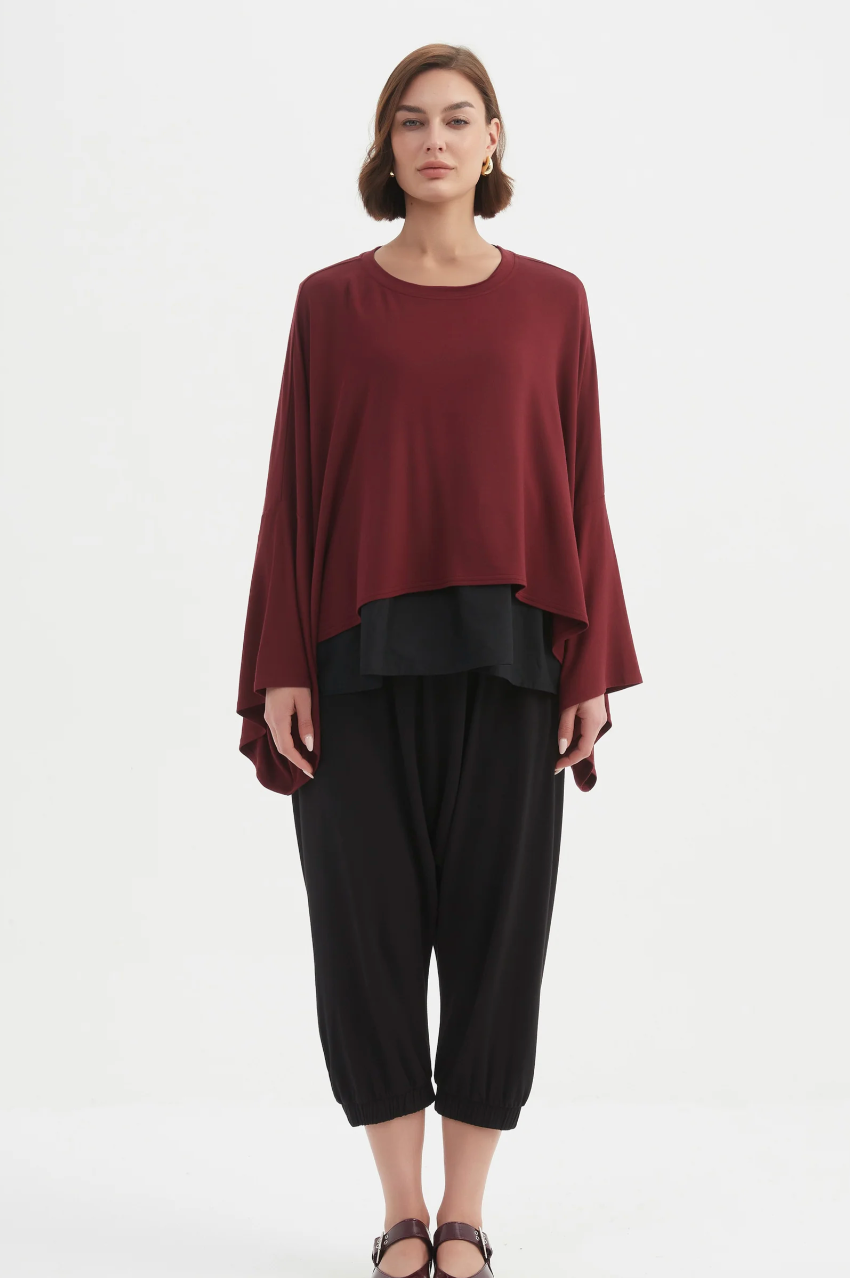 Winter Jersey Layer Top - Wine