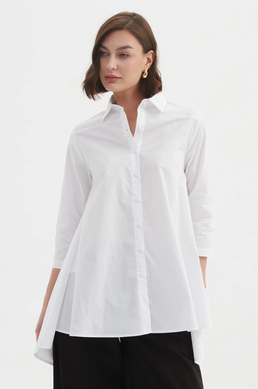 Swing Back Shirt - White