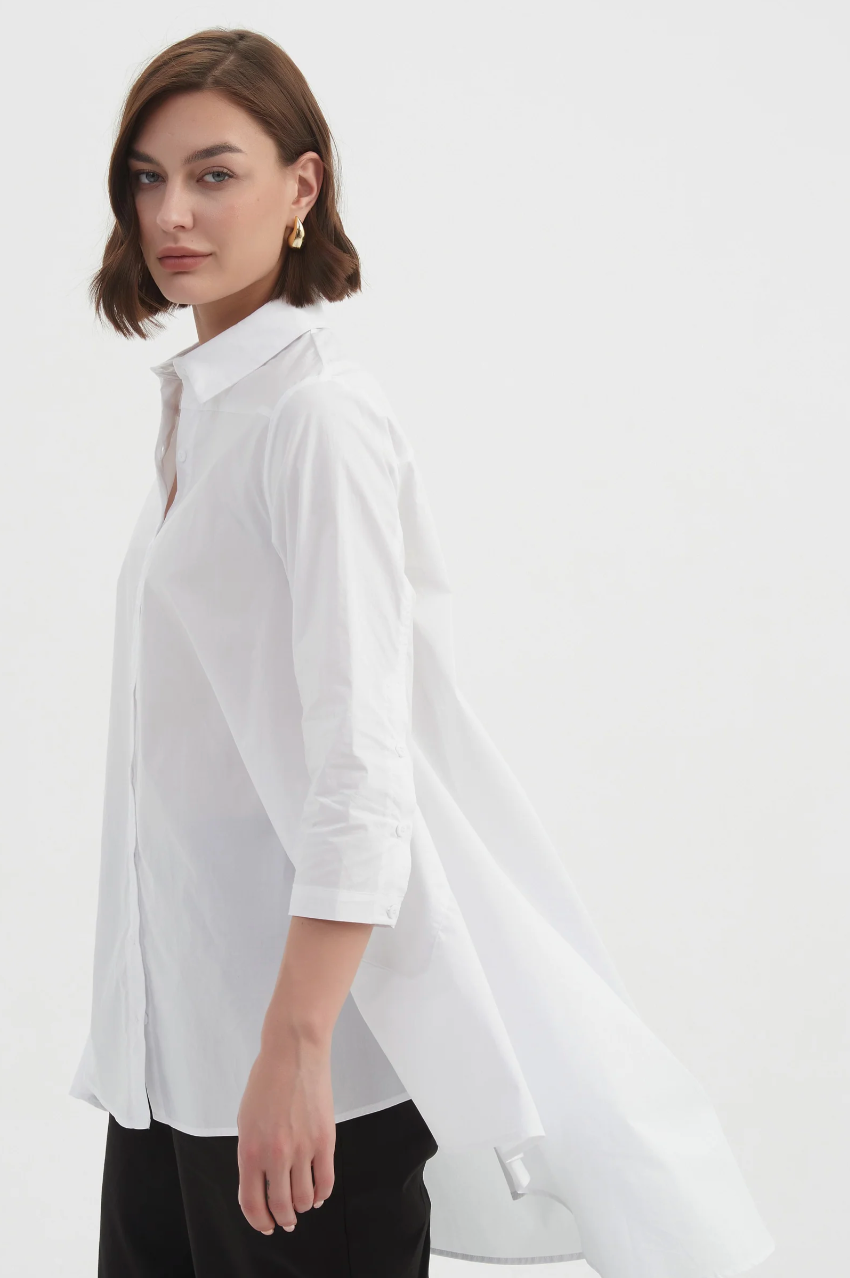 Swing Back Shirt - White