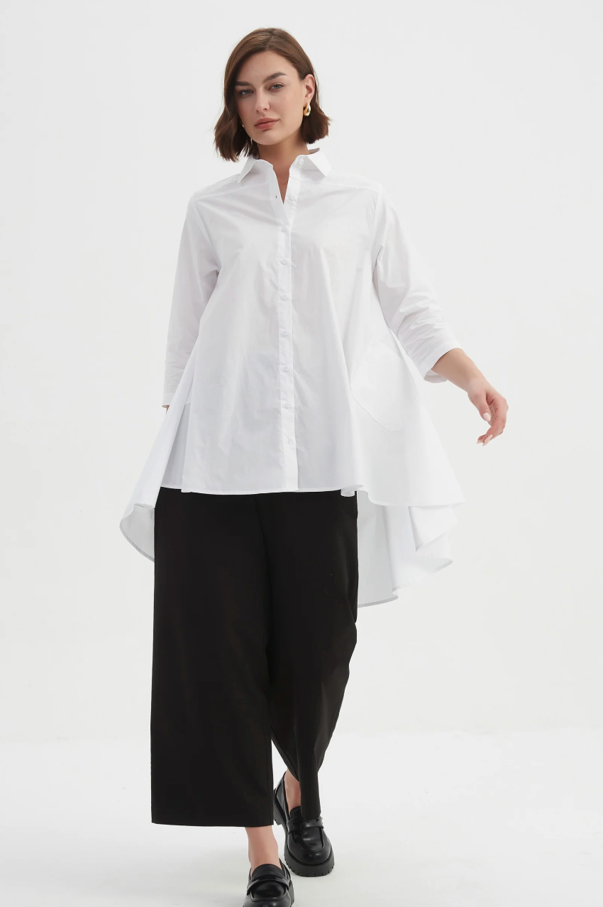 Swing Back Shirt - White