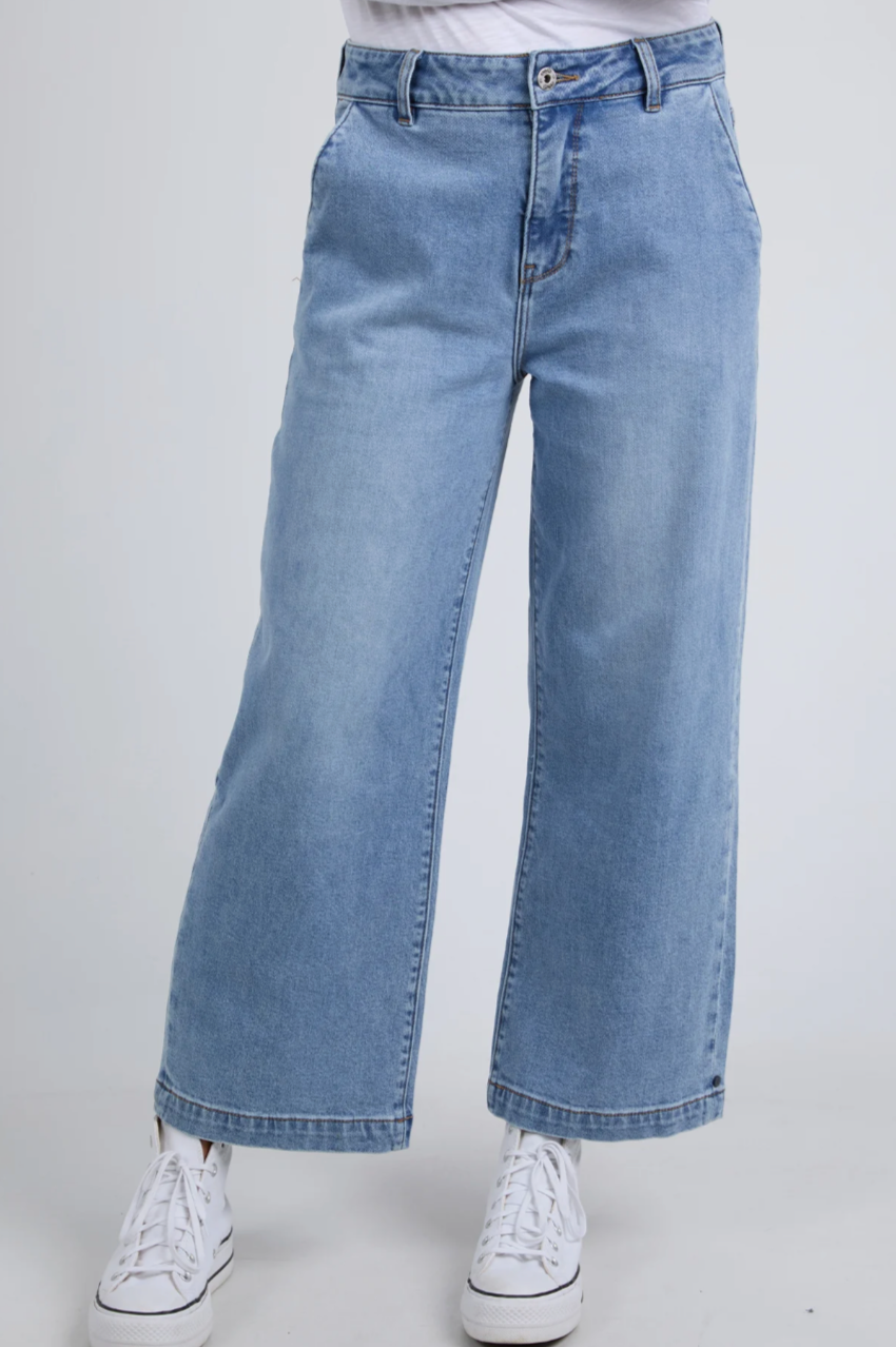 Izzy Wide Leg Jean - Vintage Blue Wash