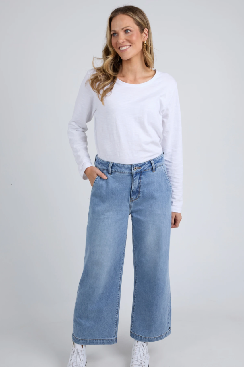 Izzy Wide Leg Jean - Vintage Blue Wash