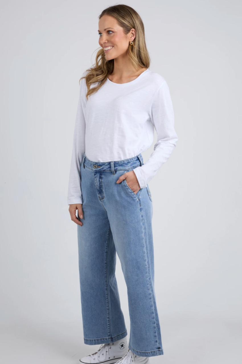 Izzy Wide Leg Jean - Vintage Blue Wash