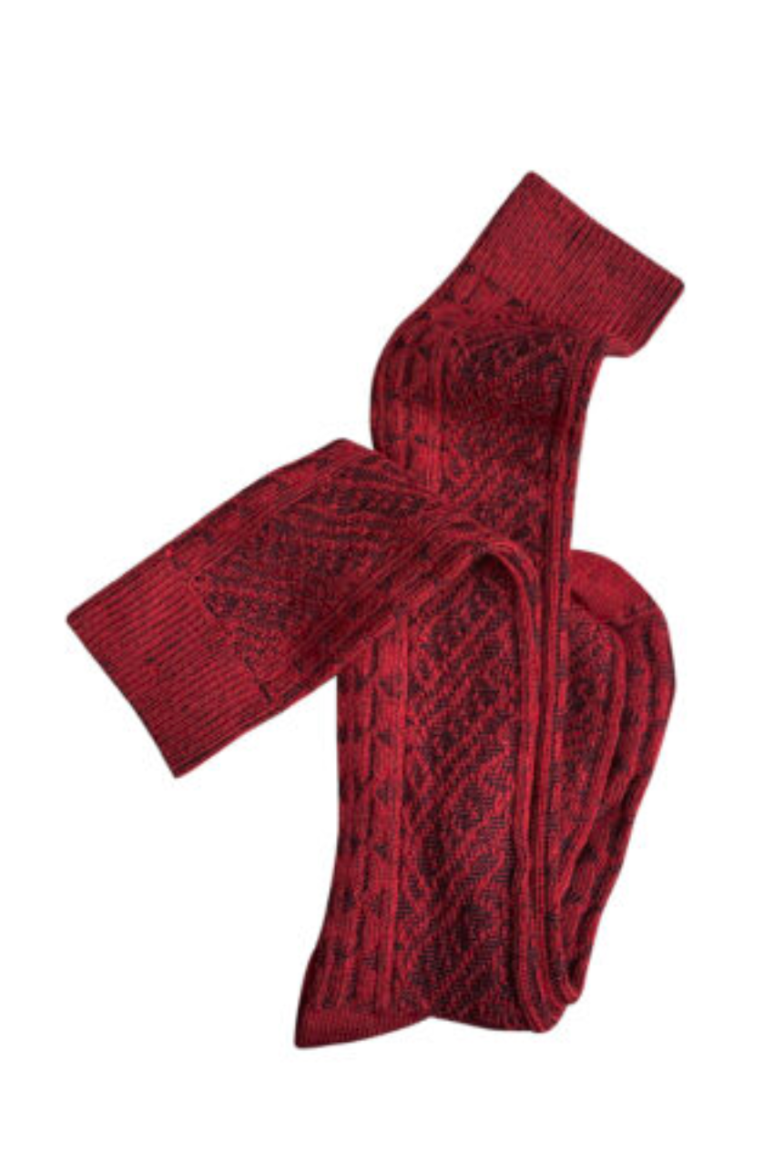 Vintage Merino Socks - Red