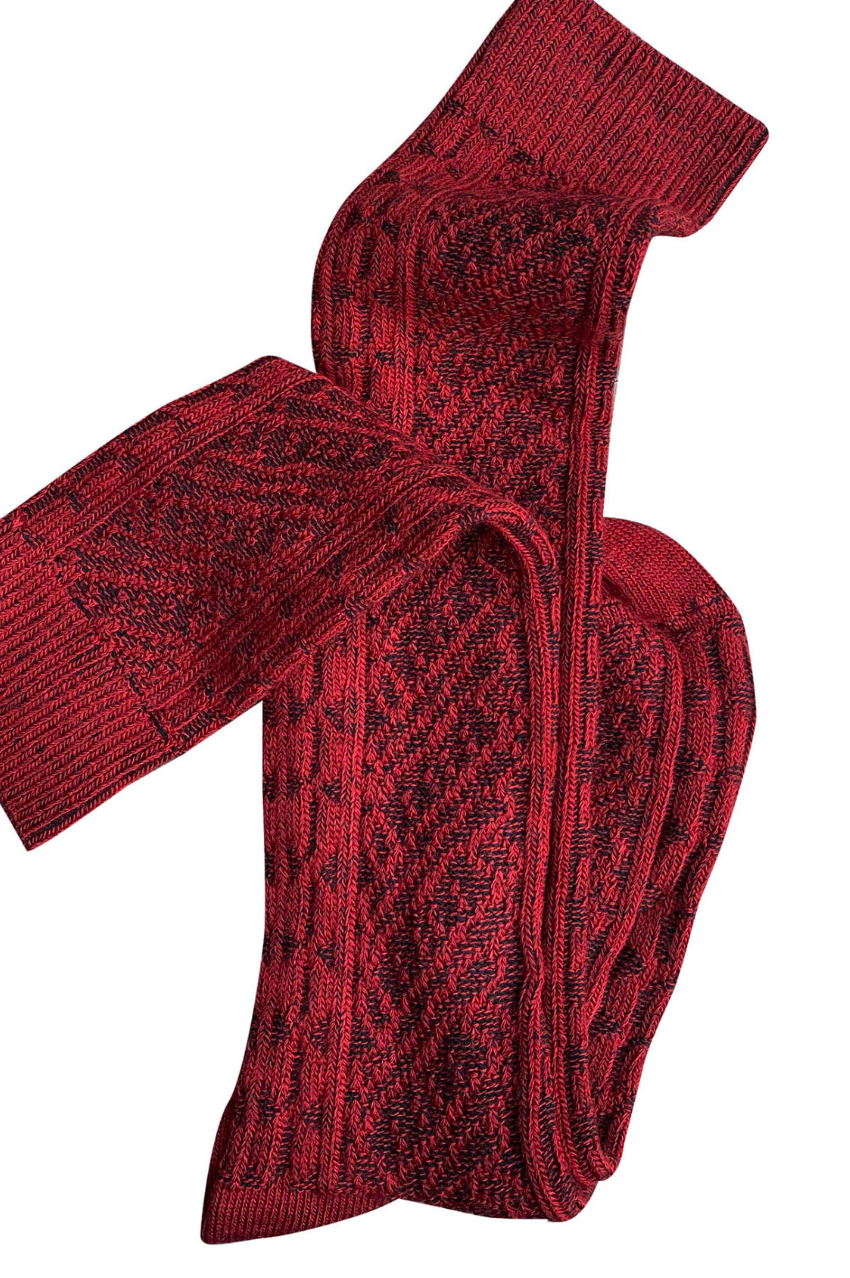 Vintage Merino Socks - Red