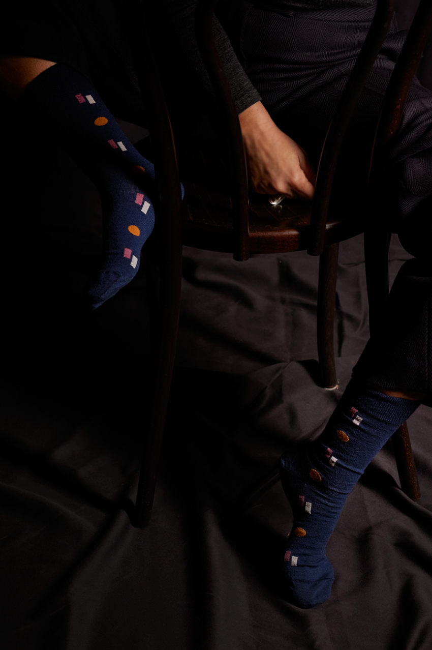 Zen Merino Socks - Blue