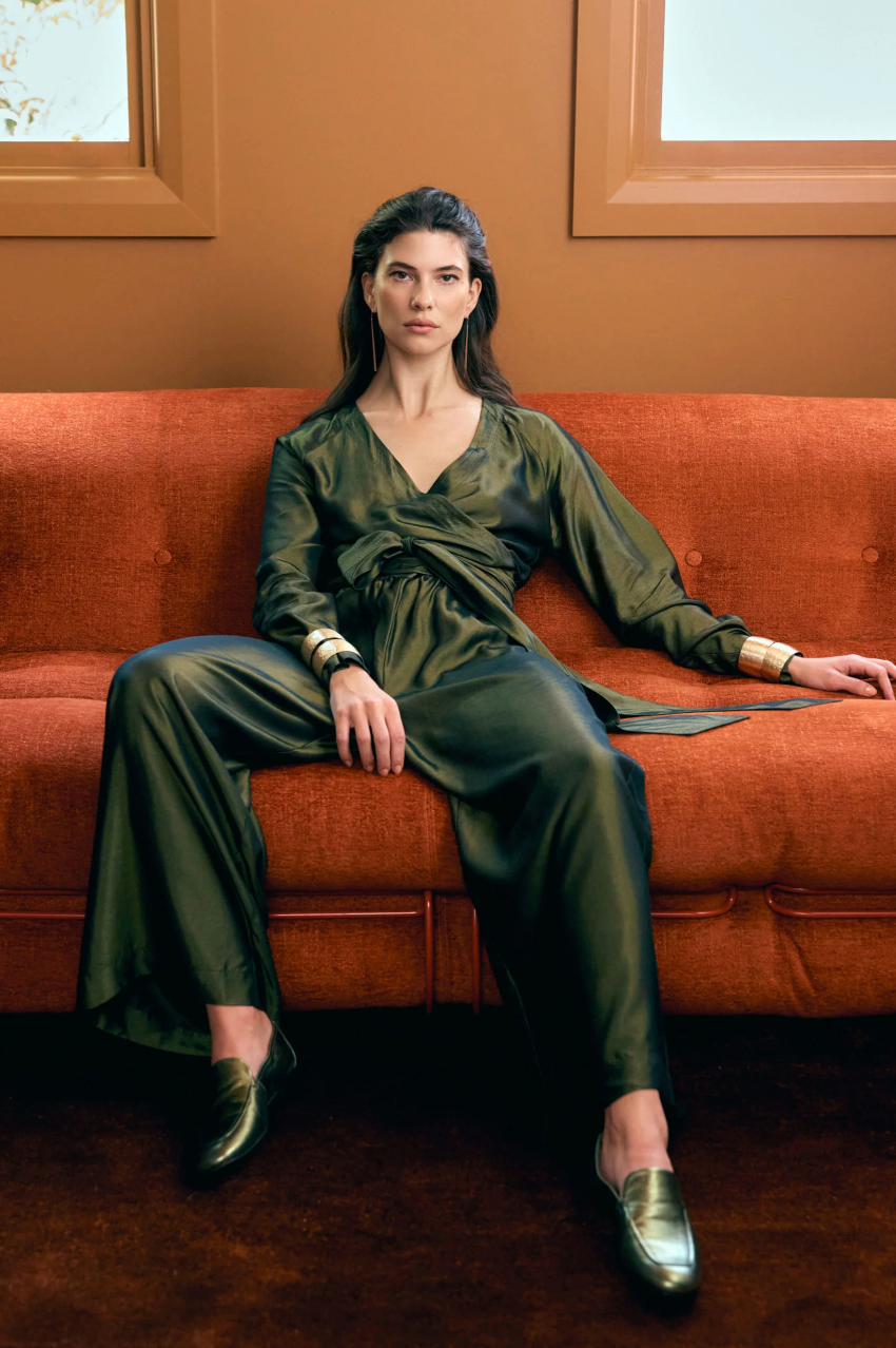 Elk Medjal Top - Gold/Black