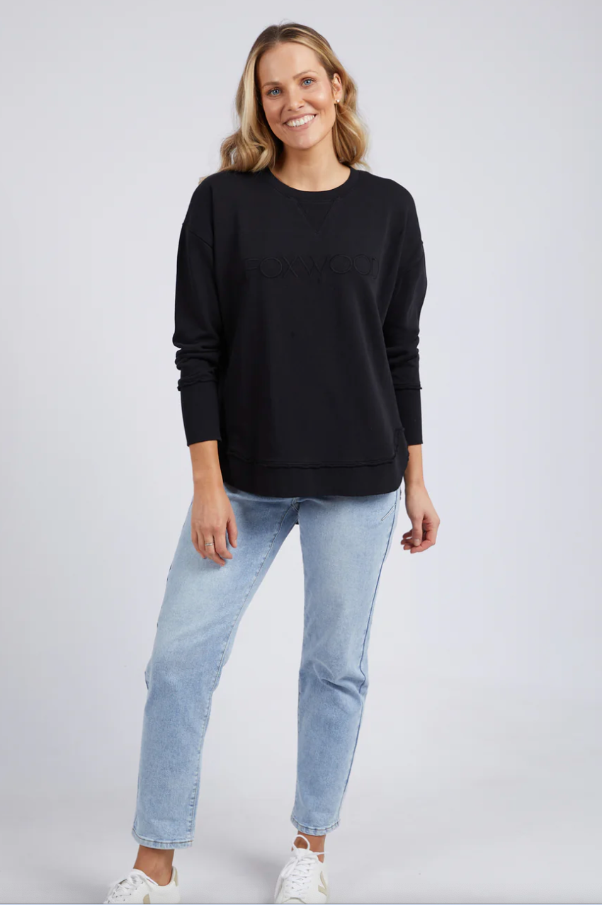 Foxwood Simplified Crew - Black on Black