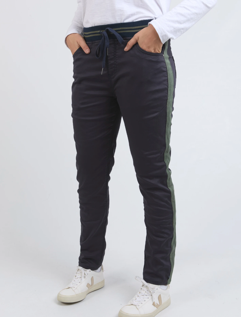 Elm Margo Jogger - Navy/Khaki Tape
