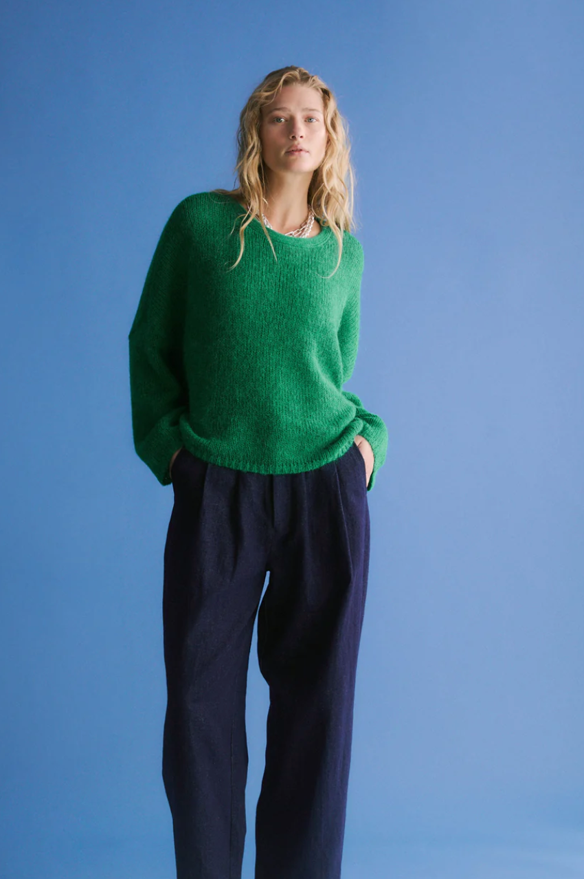 Elk Agna Sweater - Milan Green