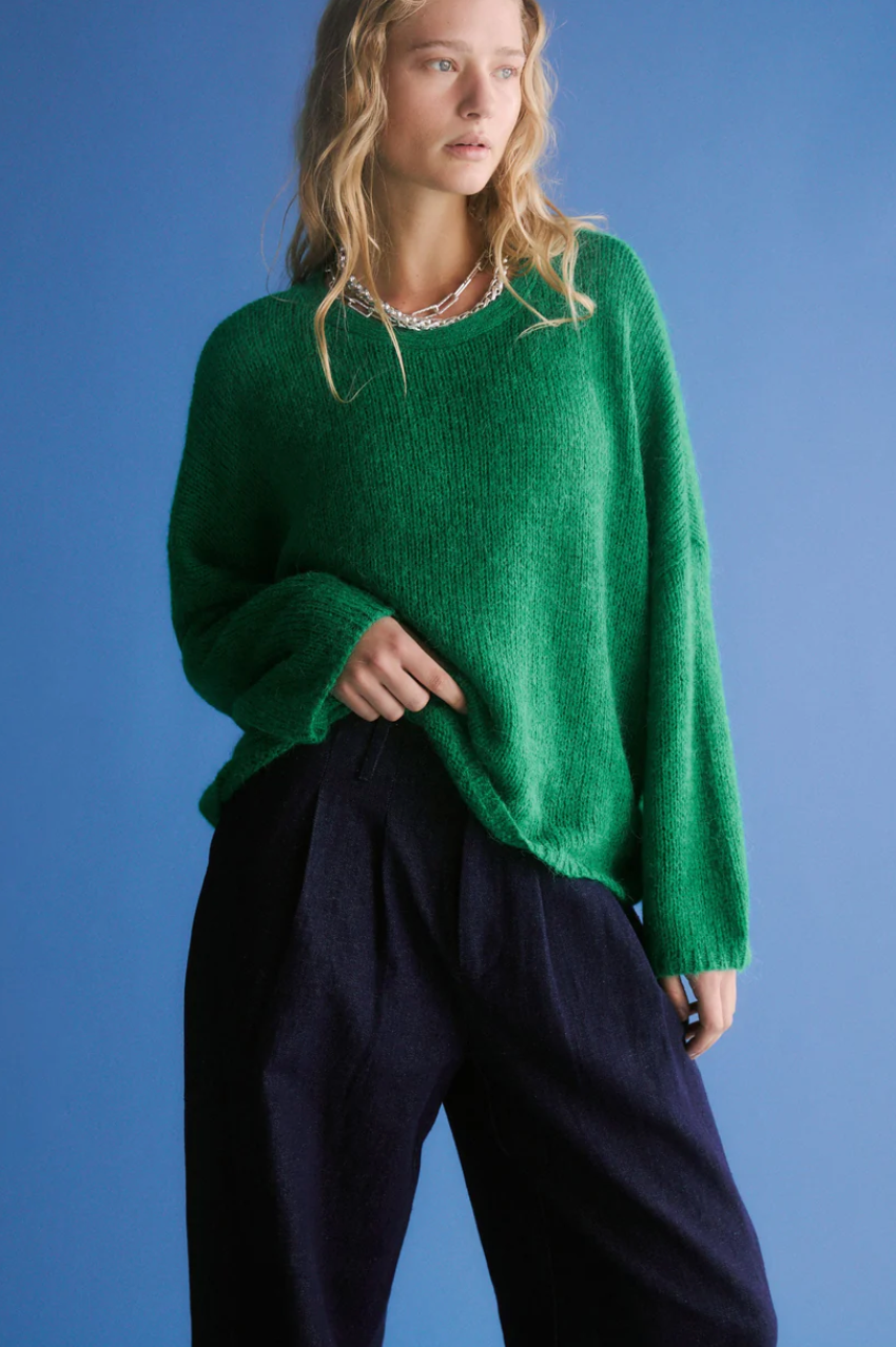 Elk Agna Sweater - Milan Green