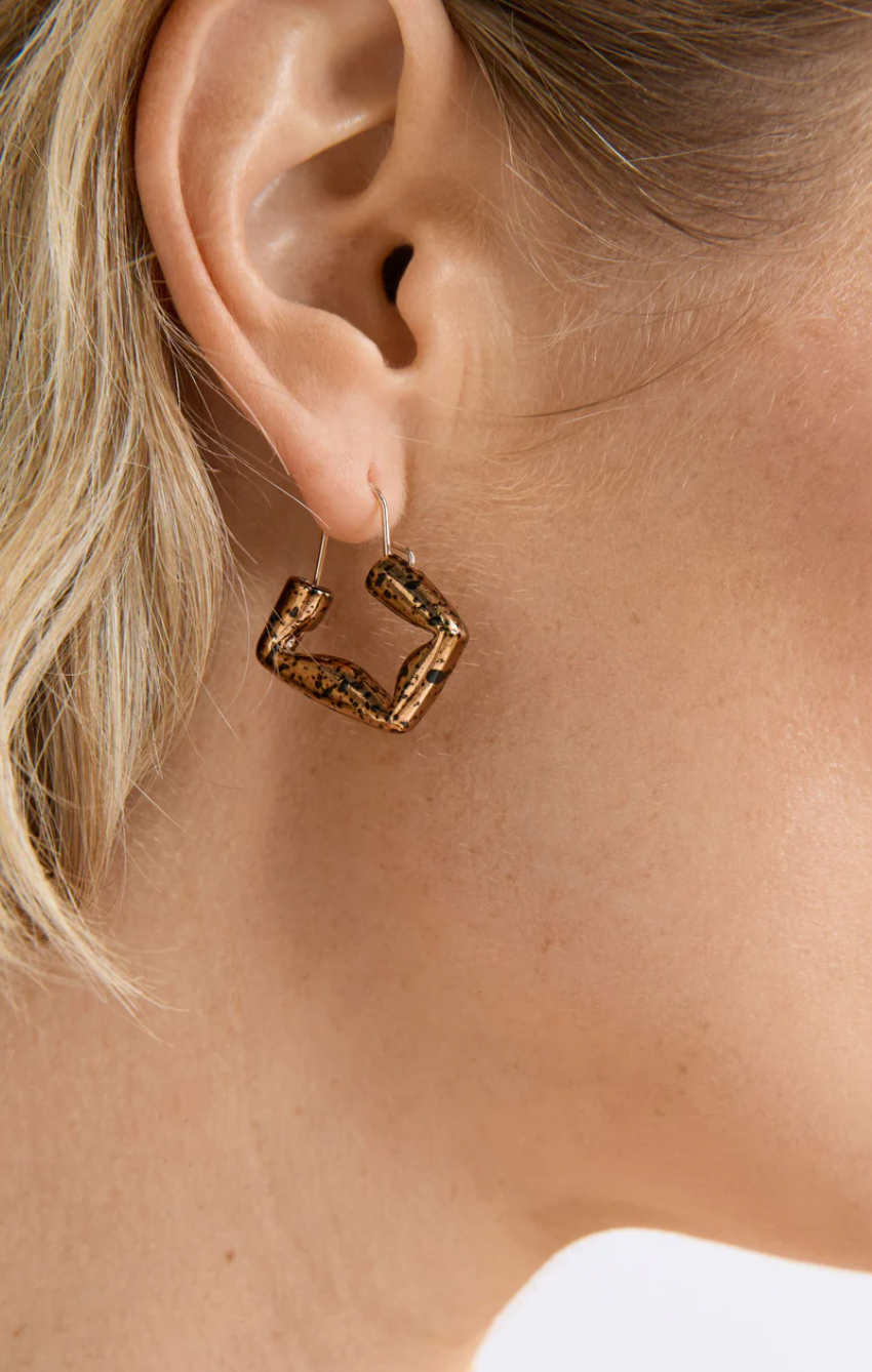 Elk Oban Square Hoop Earring - Bronze