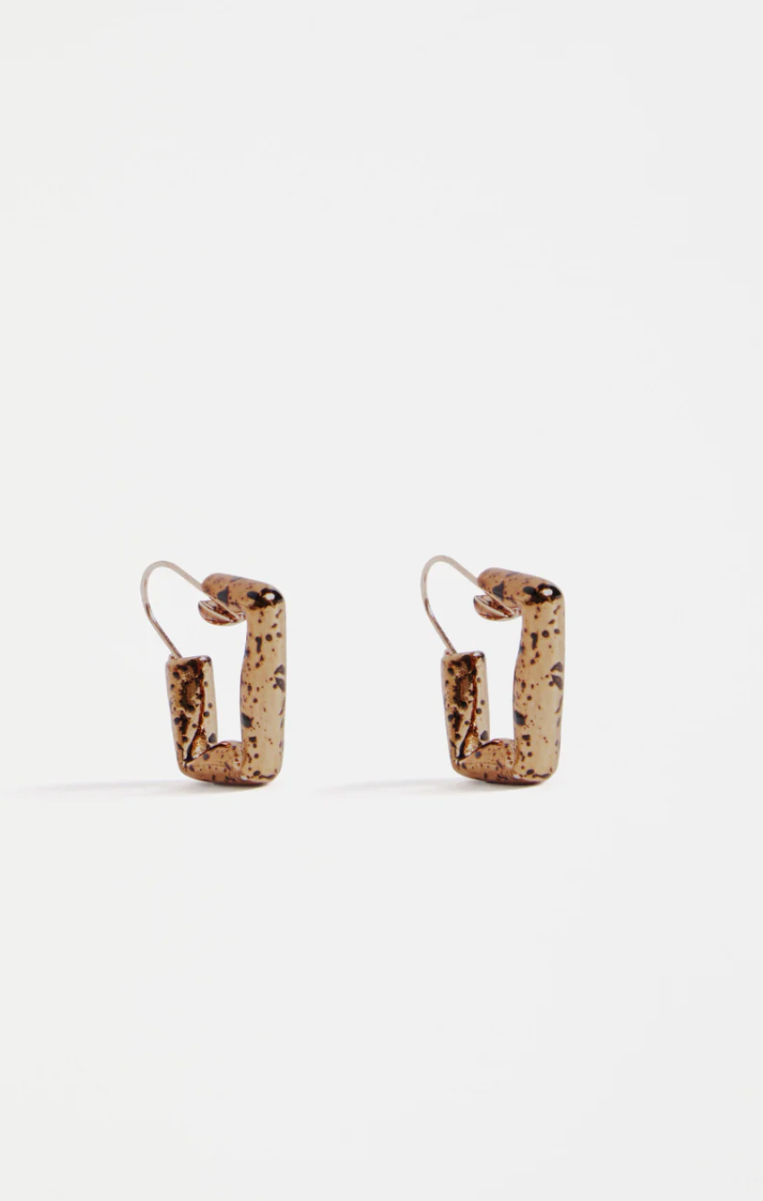 Elk Oban Square Hoop Earring - Bronze