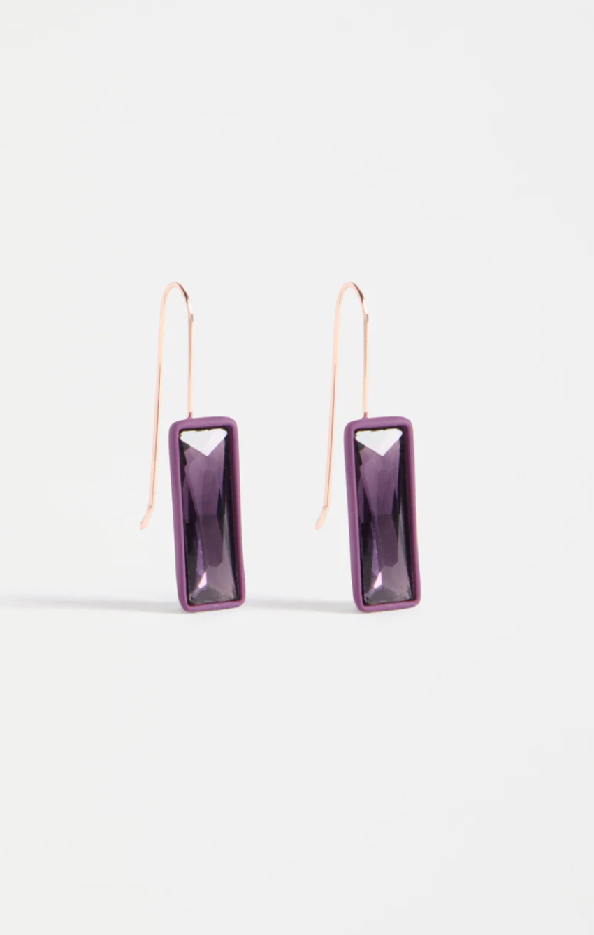 Elk Jule Small Hook Earring - Purple