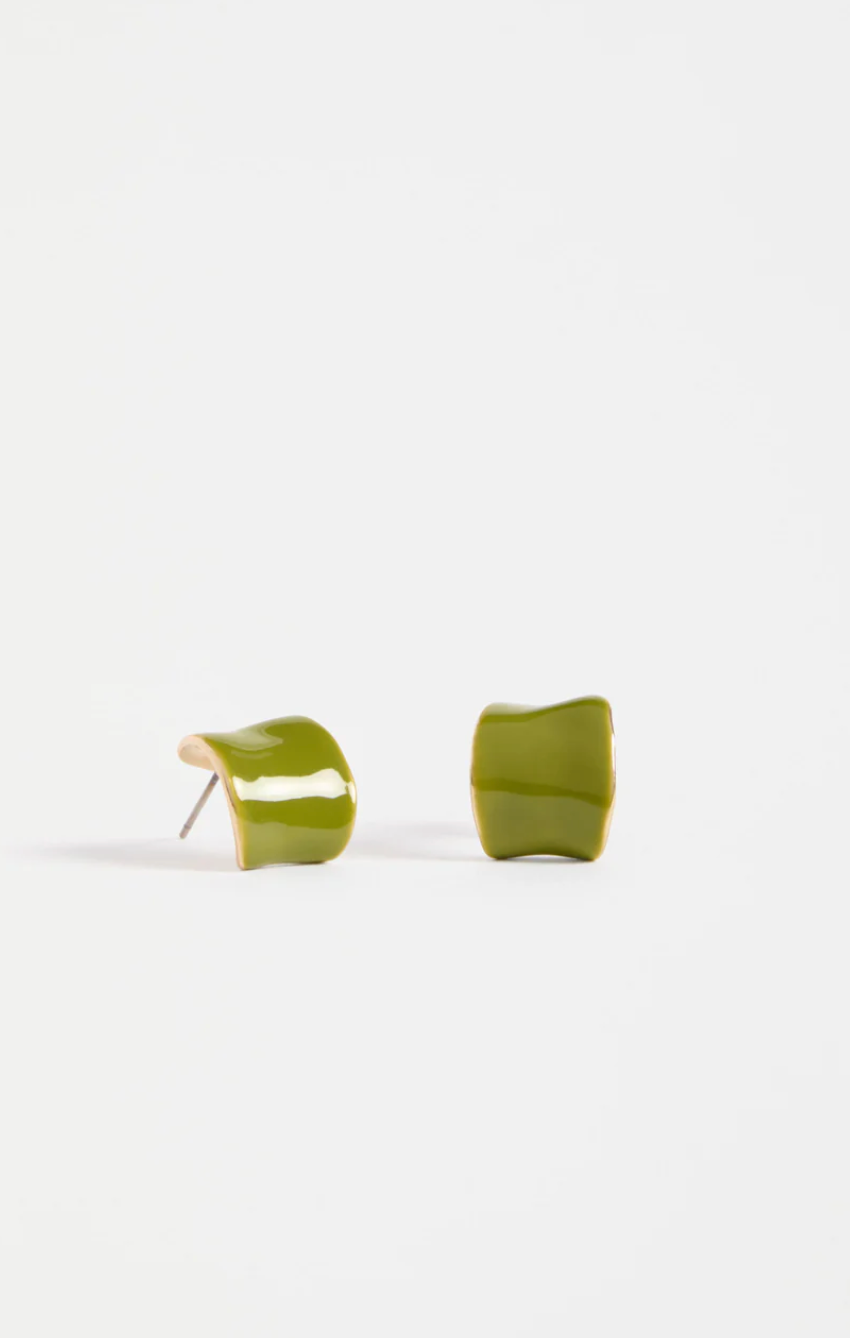 Elk Illsta Mini Hoop Earring - Celery