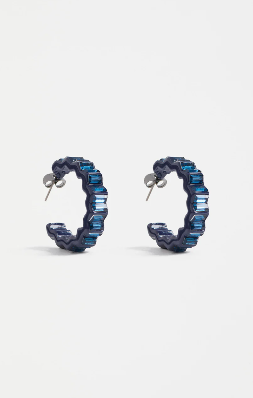 Elk Jolle Hoop Earring - Bright Navy
