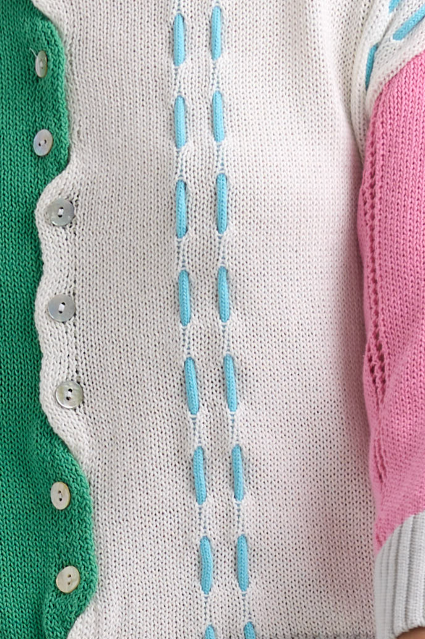 Z&P Thread Detail Cardi - Apple