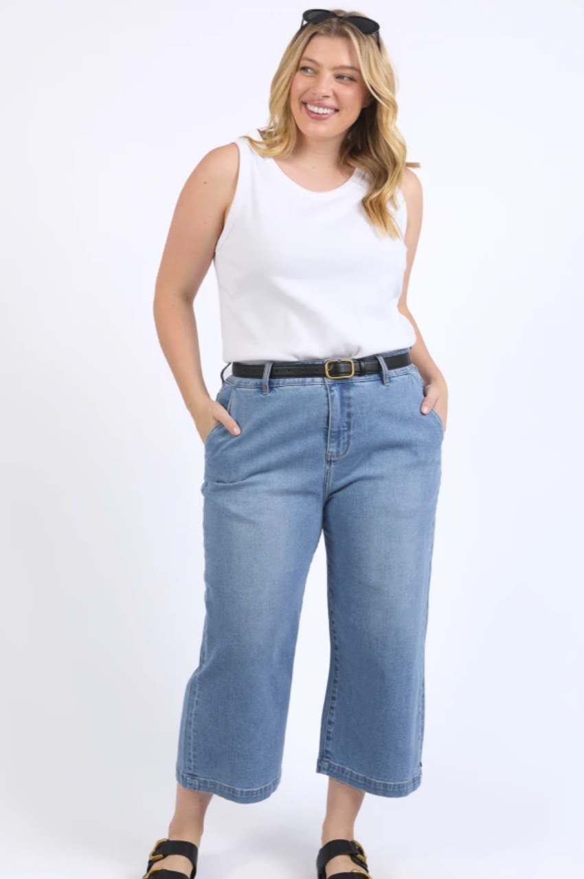 Elm Sidney Cropped Wide Leg Jean