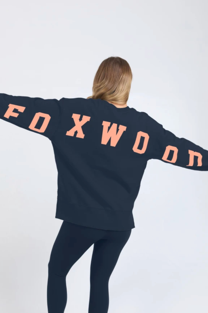 Foxwood Interval Crew - Navy/Peach