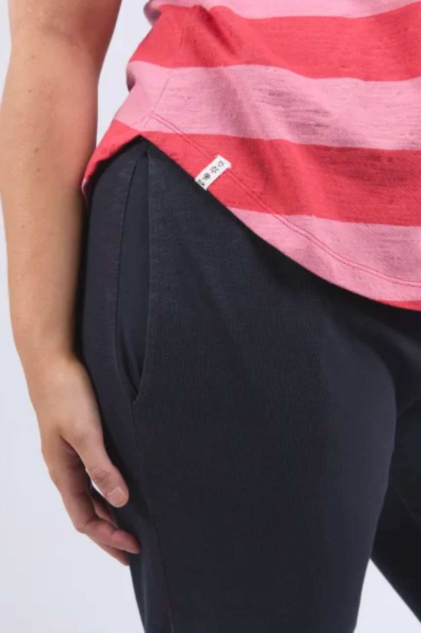 Elm Spritz Stripe S/S Tee - Red/Pink Stripe
