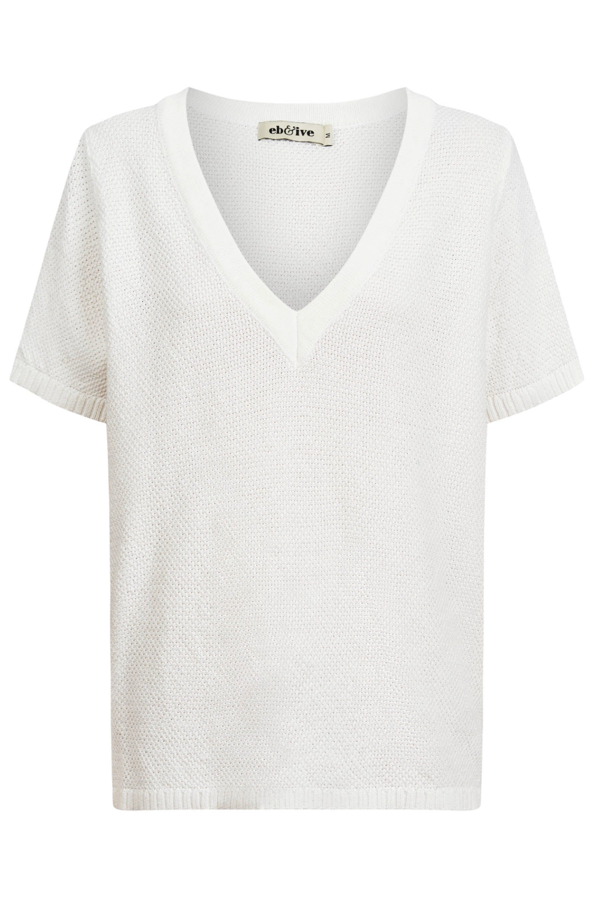 Artemis V Knit Top - White