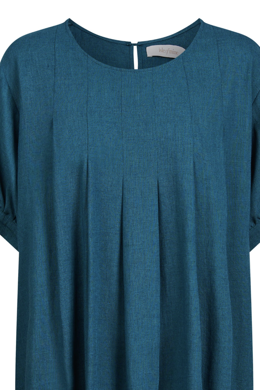 Ingrid Pleat Top - Baltic