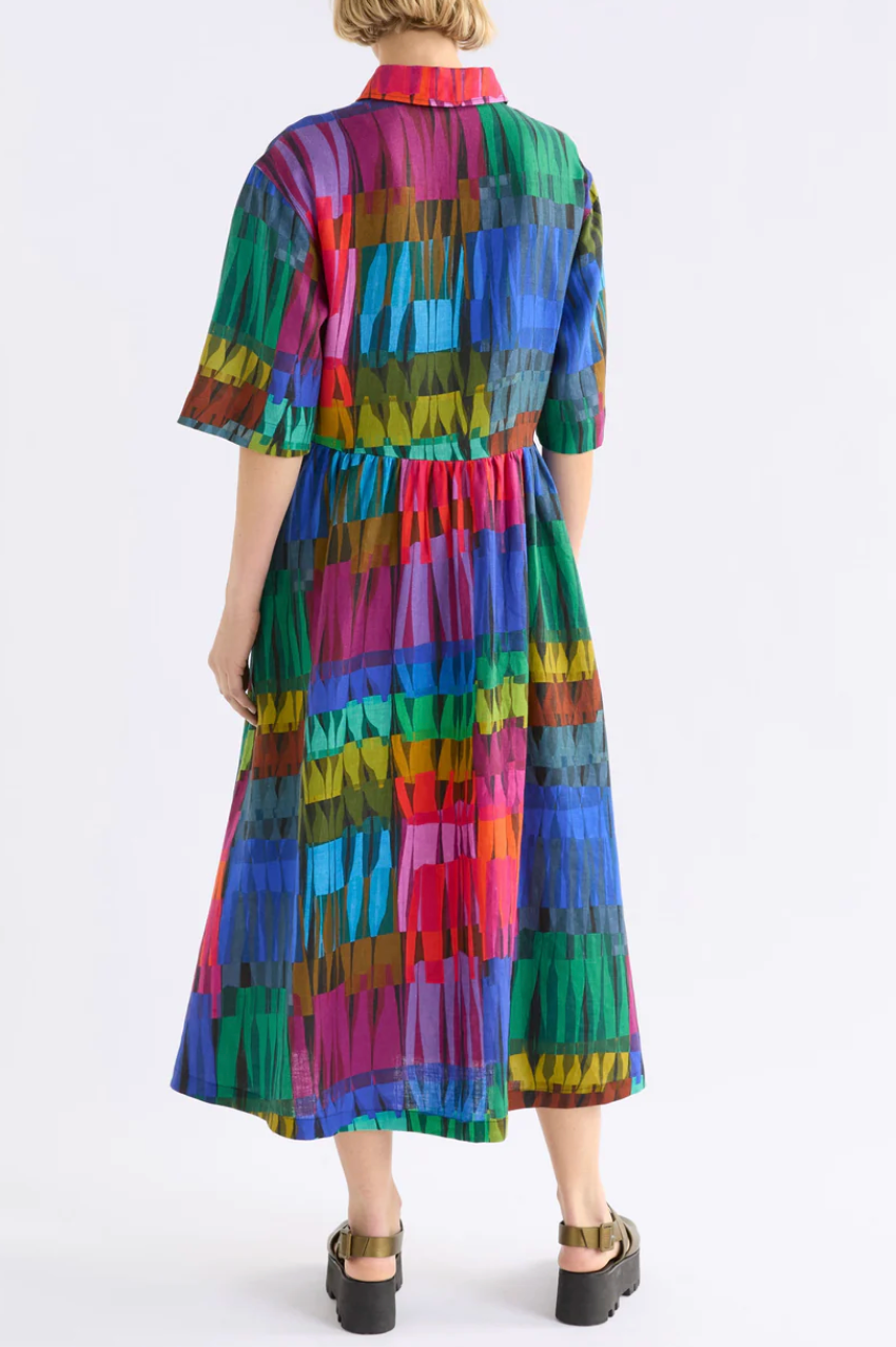 Elk Llinen Light Dress - Lind Dark Print