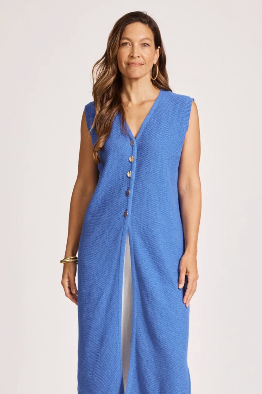 Artemis Knit Vest - Aegean